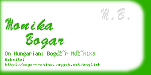 monika bogar business card